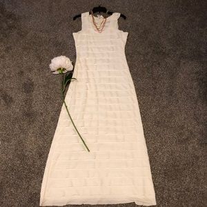White Ruffle Maxi Dress